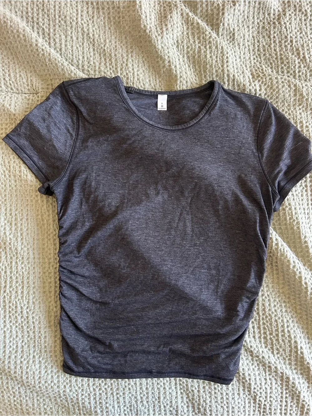 lululemon athletica Charcoal Short Sleeve Crew Tee